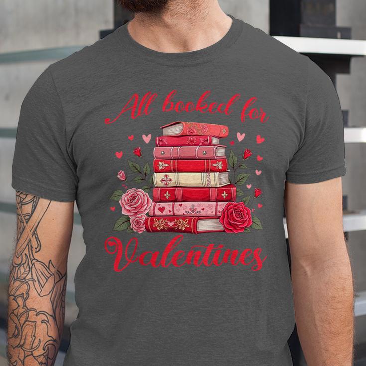 All Booked For Valentines Librarian Book Lover Teacher Unisex Jersey T-Shirt