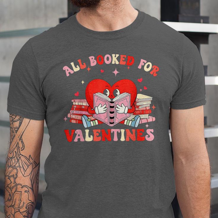 All Booked For Valentines Shirt Cute Book Lover Reading Unisex Jersey T-Shirt