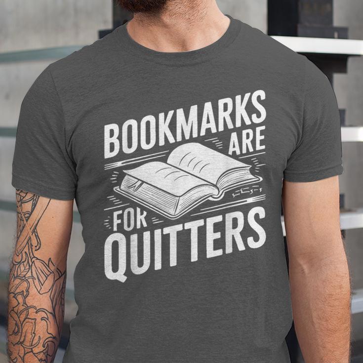 Bookmarks Quote Library Book Reader Unisex Jersey T-Shirt