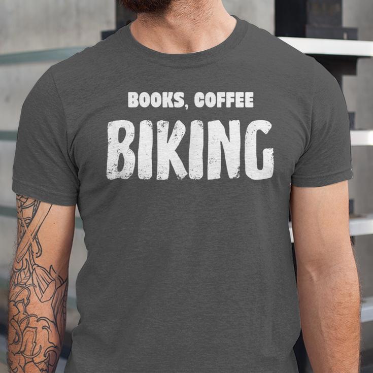 Books Coffee Biking Unisex Jersey T-Shirt Books Coffee Biking Unisex Jersey T-Shirt