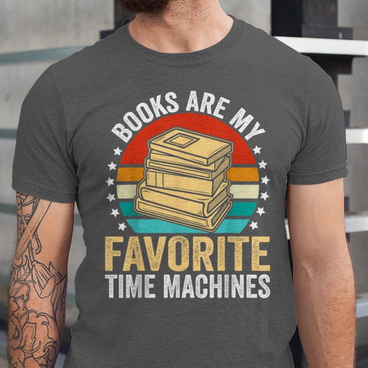 Books Are My Favorite Time Machines Unisex Jersey T-Shirt