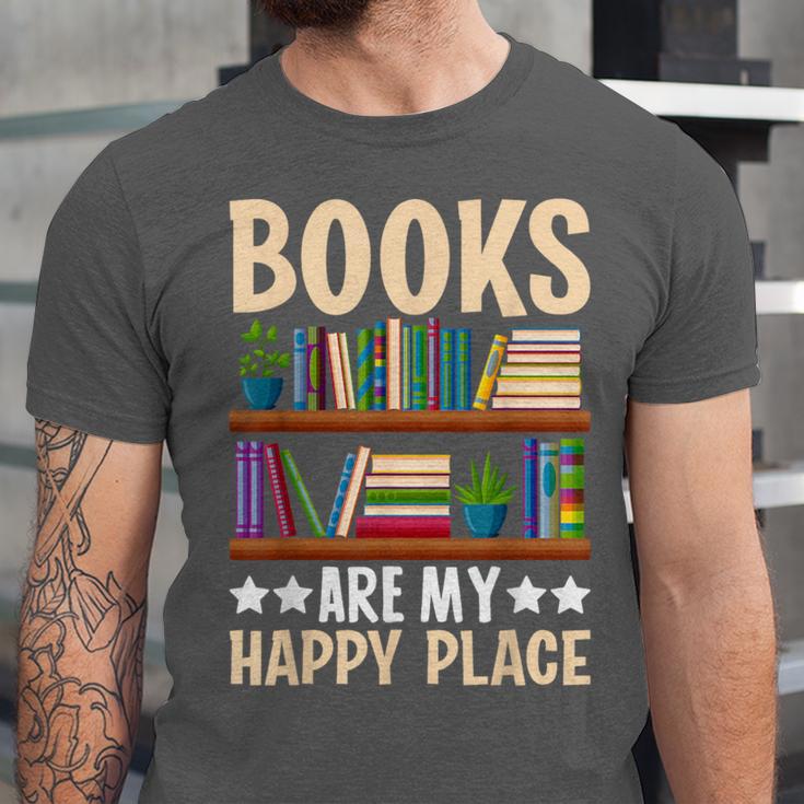 Books Are My Happy Place Unisex Jersey T-Shirt
