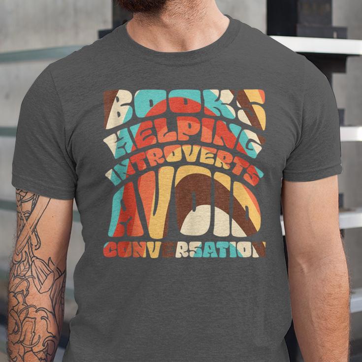 Books Helping Introverts Avoid Conversation Unisex Jersey T-Shirt