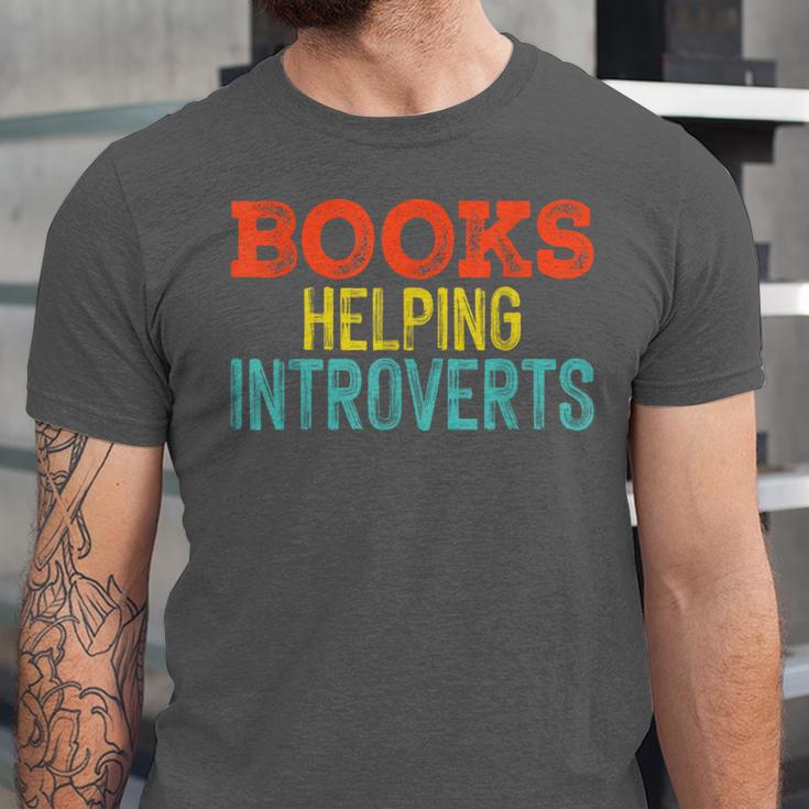 Books Helping Introverts I Introvert Unisex Jersey T-Shirt Books Helping Introverts I Introvert Unisex Jersey T-Shirt