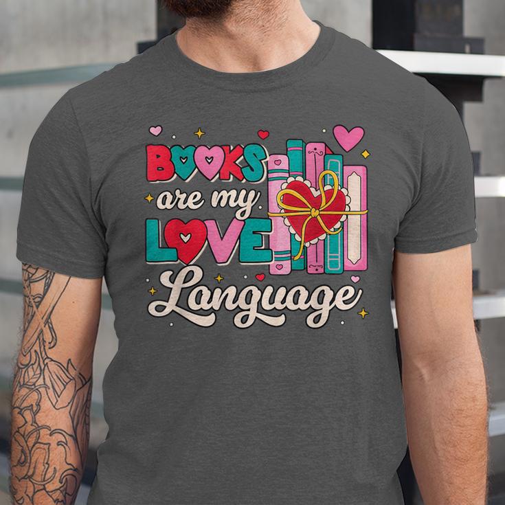 Books Are My Love Language Unisex Jersey T-Shirt