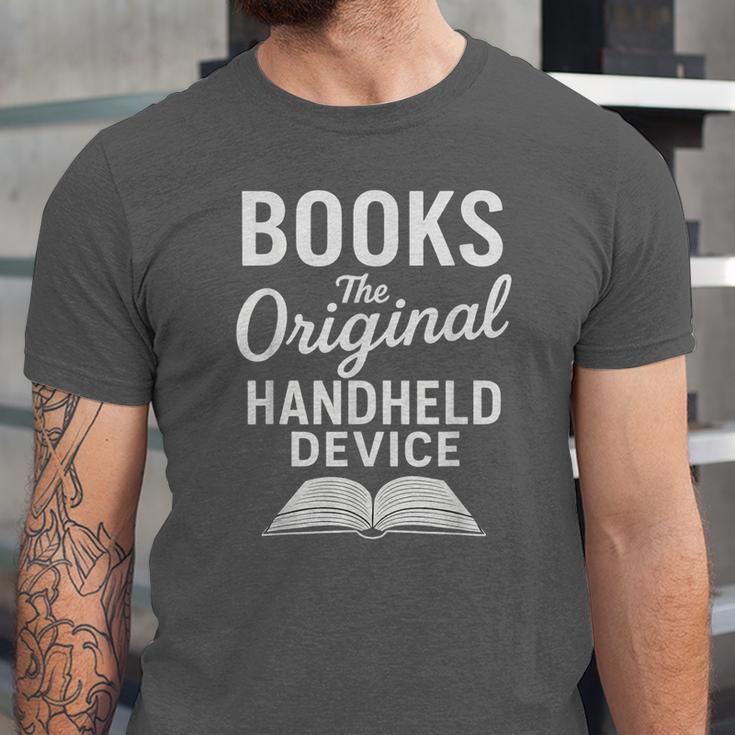Books The Original Handheld Device – Reading Unisex Jersey T-Shirt