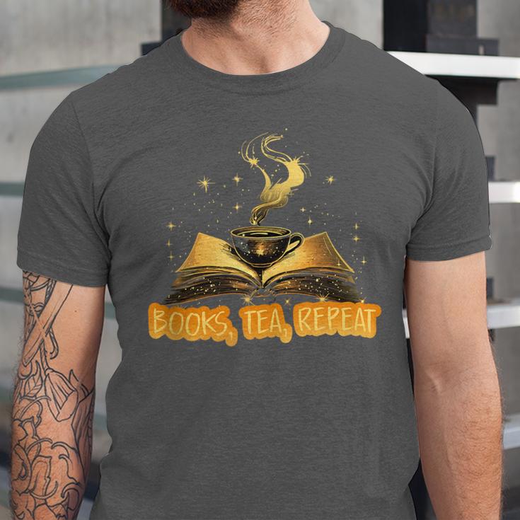 Books Tea Repeat Unisex Jersey T-Shirt