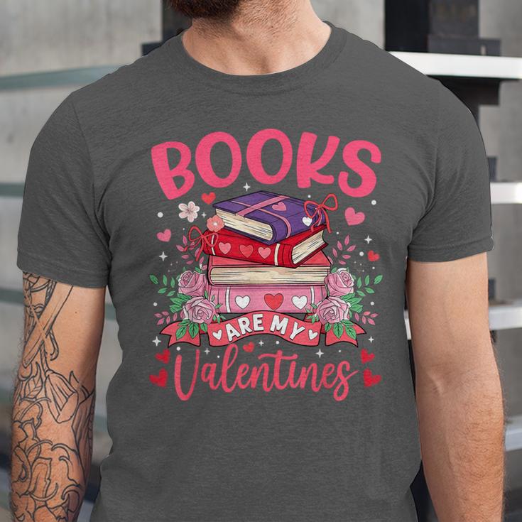 Books Are My Valentine Coquette Bow Book Flower Girl Women Unisex Jersey T-Shirt Books Are My Valentine Coquette Bow Book Flower Girl Women Unisex Jersey T-Shirt