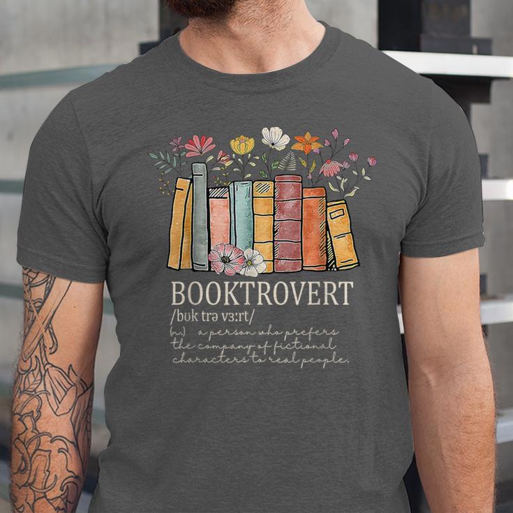 Booktrovert Cozy Book Lover Book Nerd Literary Humor Unisex Jersey T-Shirt