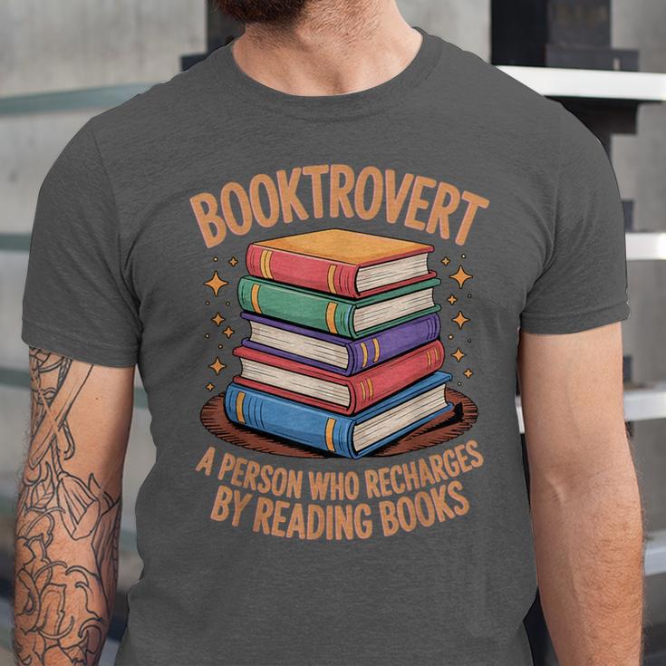 Booktrovert Literature Book Reading Books Reader Unisex Jersey T-Shirt