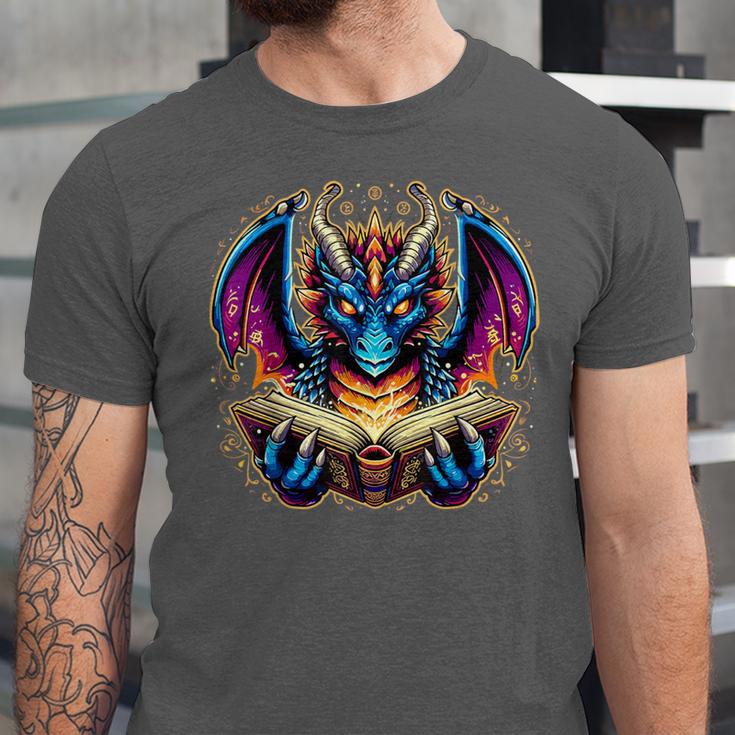 Bookworm Dragon Reading Book Lover Unisex Jersey T-Shirt Bookworm Dragon Reading Book Lover Unisex Jersey T-Shirt