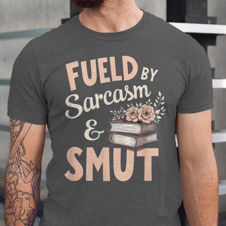 Bookworm Fueled By Sarcasm And Smut Book Reading Unisex Jersey T-Shirt Bookworm Fueled By Sarcasm And Smut Book Reading Unisex Jersey T-Shirt