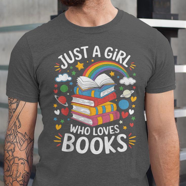 Bookworm Just A Girl Who Loves Books Unisex Jersey T-Shirt