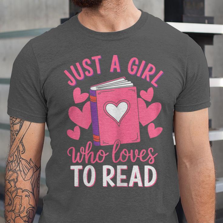 Bookworm Just A Girl Who Loves To Read Unisex Jersey T-Shirt