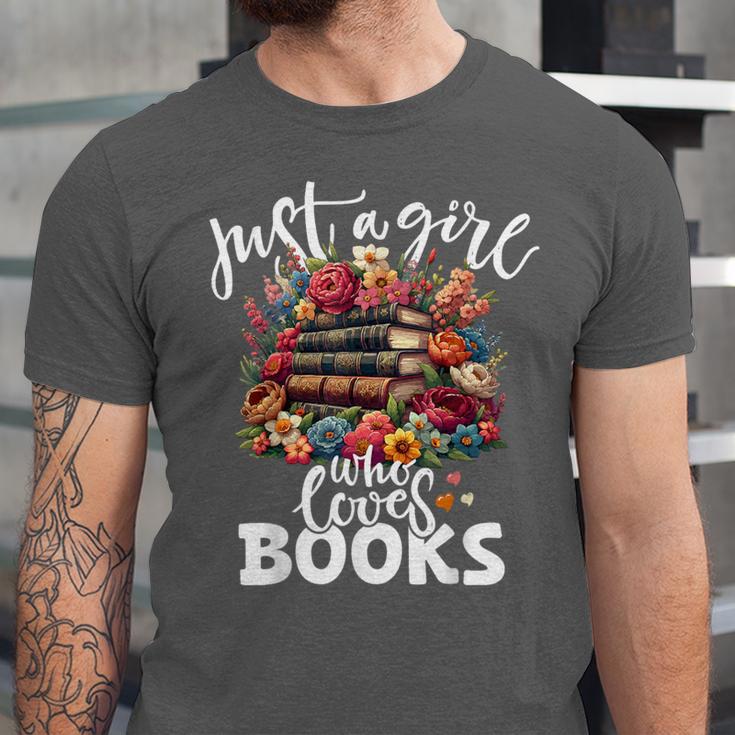 Bookworm For Women Just A Girl Who Loves Books Unisex Jersey T-Shirt Bookworm For Women Just A Girl Who Loves Books Unisex Jersey T-Shirt