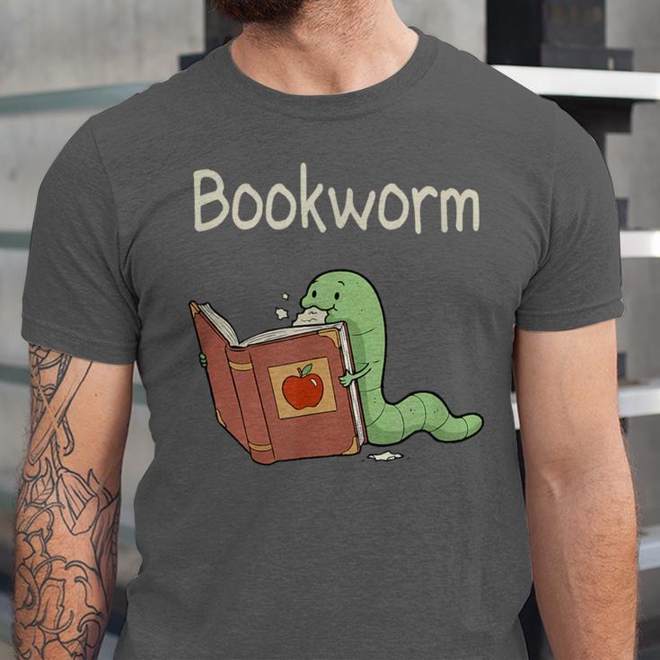 Bookworm Worm Reading Book Lover Read Books Librarian Unisex Jersey T-Shirt