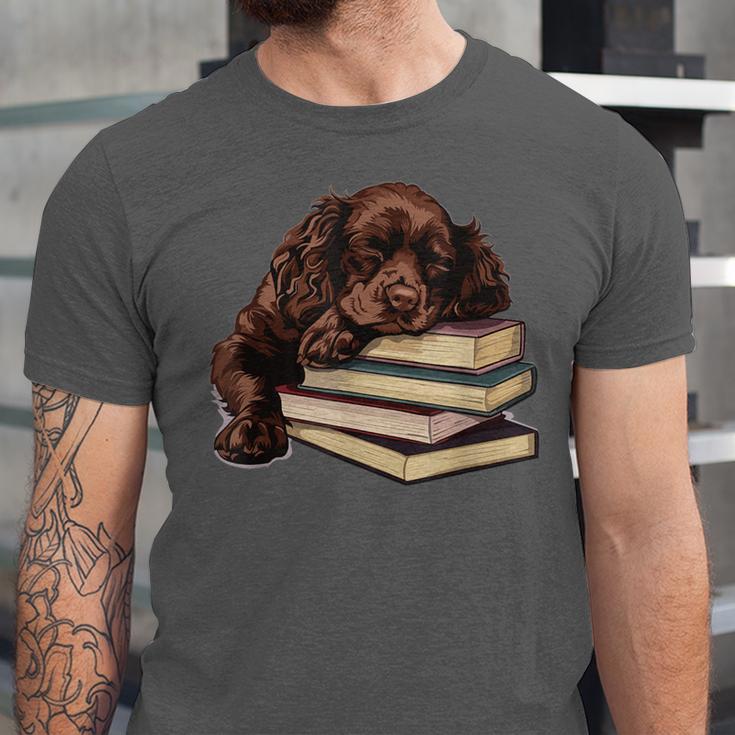Boykin Spaniel Books Dog Breed Graphic Unisex Jersey T-Shirt