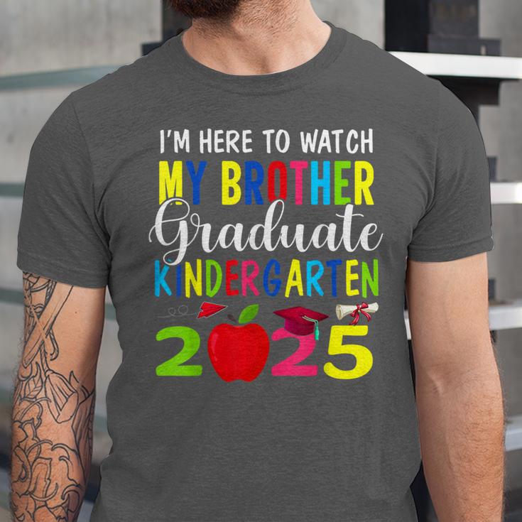 My Brother Graduated Kindergarten Class Of 2025 Graduation Unisex Jersey T-Shirt