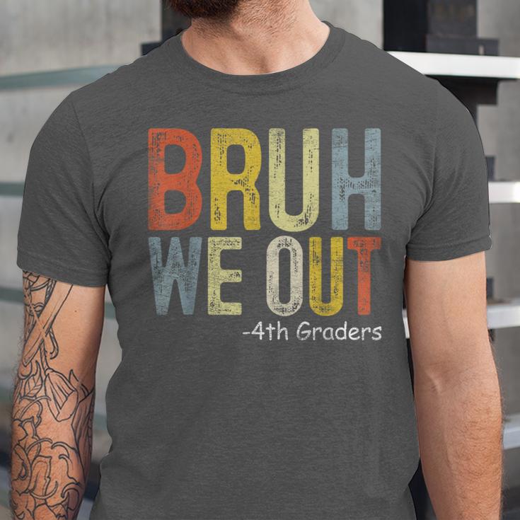 Bruh We Out 4th Graders Fourth Grade Graduation Class 2024 Unisex Jersey T-Shirt