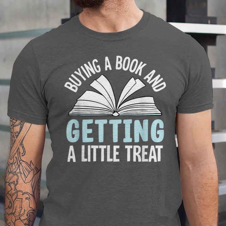 Buying A Book And Getting A Little Treat Unisex Jersey T-Shirt