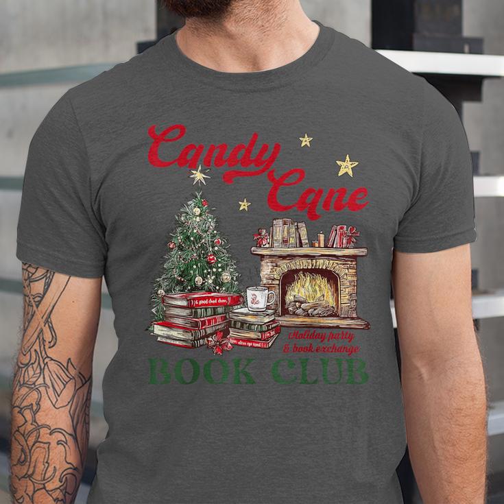 Candy Cane Book Club Holiday Party & Book Exchange Unisex Jersey T-Shirt Candy Cane Book Club Holiday Party & Book Exchange Unisex Jersey T-Shirt