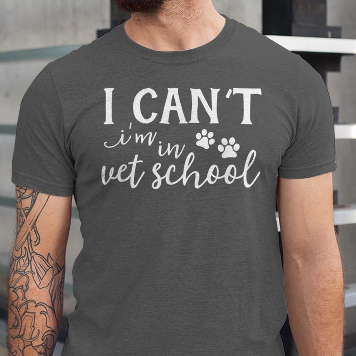 I Can't In Vet School Student Veterinarian Graduation Tech Unisex Jersey T-Shirt