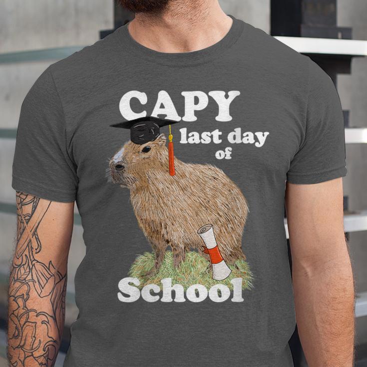 Capy Last Day Of School Capybara Graduation Quote Unisex Jersey T-Shirt