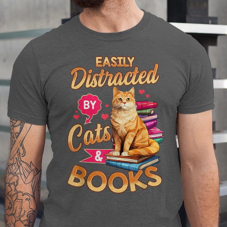 Cat Shirts For Women Book Lover Shirt Cats And Books Unisex Jersey T-Shirt Cat Shirts For Women Book Lover Shirt Cats And Books Unisex Jersey T-Shirt