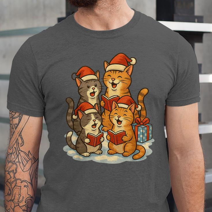 Cats Reading Books Christmas Tree Unisex Jersey T-Shirt Cats Reading Books Christmas Tree Unisex Jersey T-Shirt