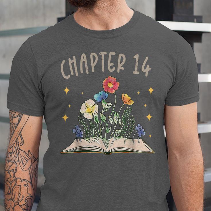 Chapter 14th Birthday Bookworm 14 Years Old For Book Lovers Unisex Jersey T-Shirt