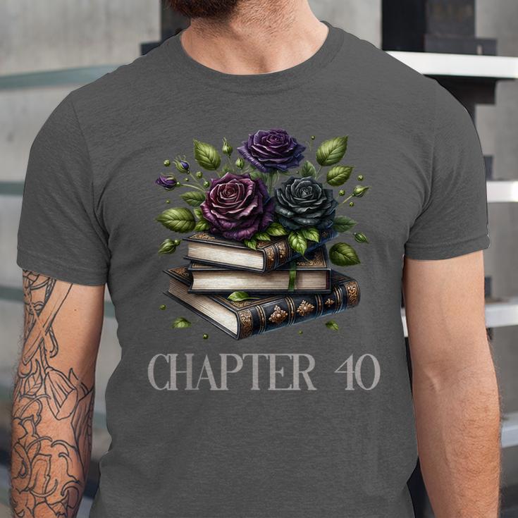 Chapter 40 40th Birthday Women Book Lovers Dark Romance Unisex Jersey T-Shirt Chapter 40 40th Birthday Women Book Lovers Dark Romance Unisex Jersey T-Shirt