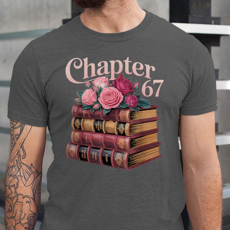 Chapter 67 Floral Book Stack Unisex Jersey T-Shirt