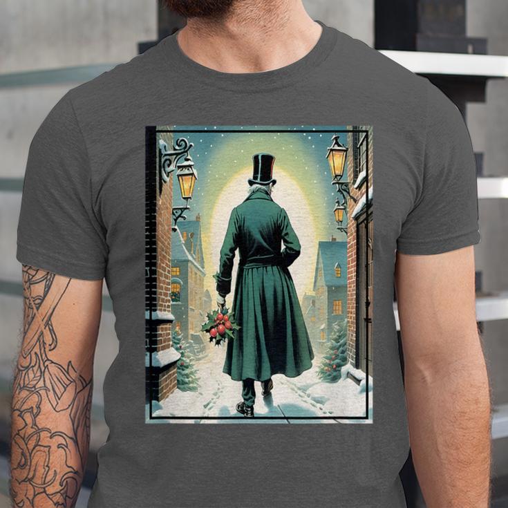 Charles Dickens Christmas Classic Book Ebeneezer Scrooge -Adults Kids Small Short Sleeve T-Shirt Unisex Jersey T-Shirt