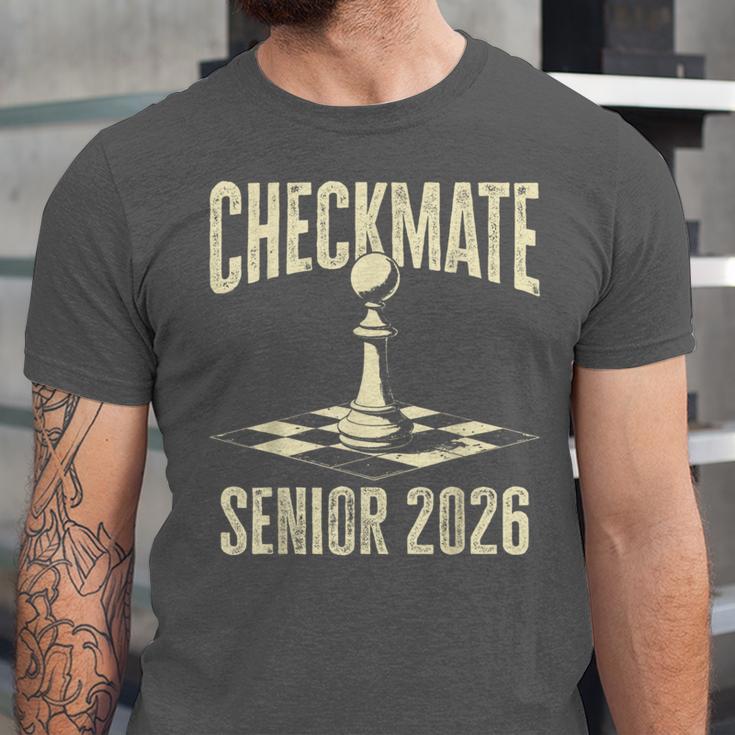 Checkmate Senior 2026 Chess Piece Class Of 2026 Graduation Unisex Jersey T-Shirt