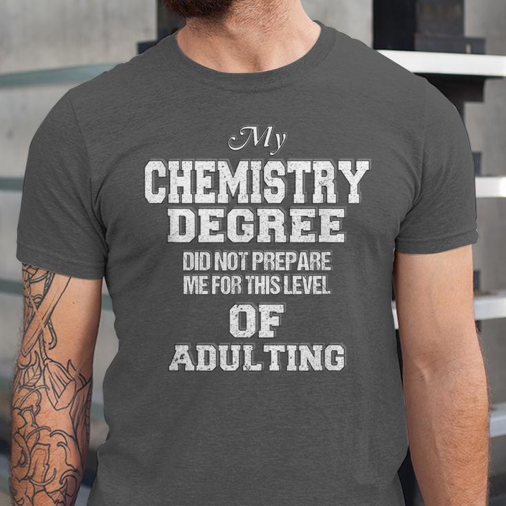 Chemistry Degree Graduation Quote Unisex Jersey T-Shirt