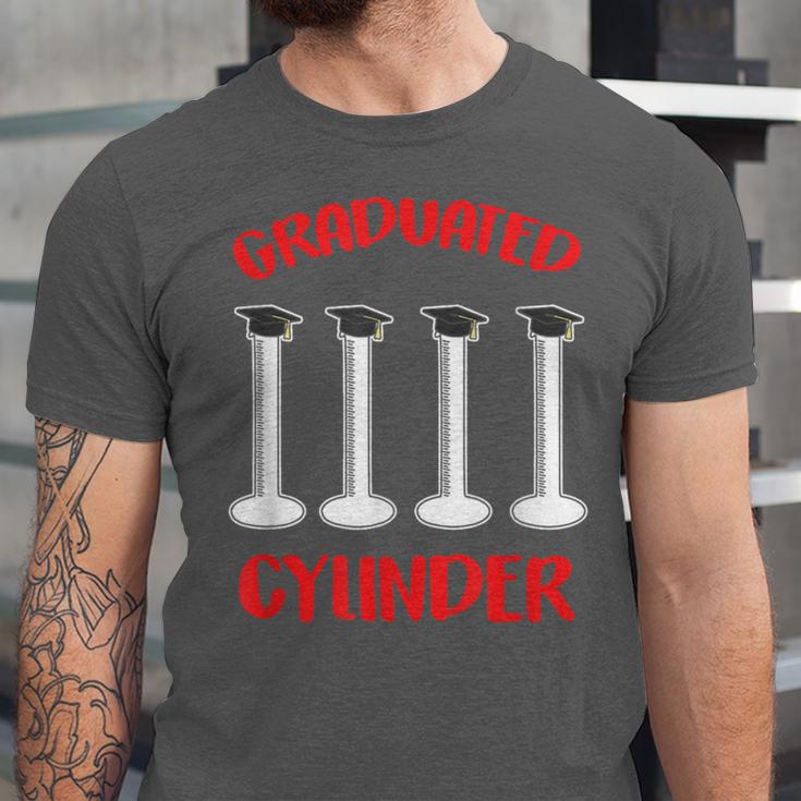 Chemistry Science Joke Graduated Cylinder Graduation T-Shirt Unisex Jersey T-Shirt