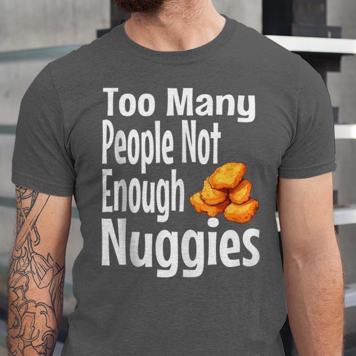 Chicken Nugget Saying Introvert Nuggie Foodie Food Unisex Jersey T-Shirt Chicken Nugget Saying Introvert Nuggie Foodie Food Unisex Jersey T-Shirt