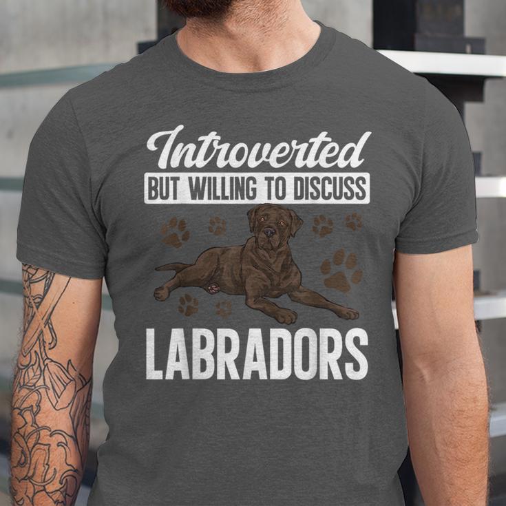 Chocolate Lab Dog Introvert Chocolate Labrador Retriever Unisex Jersey T-Shirt Chocolate Lab Dog Introvert Chocolate Labrador Retriever Unisex Jersey T-Shirt