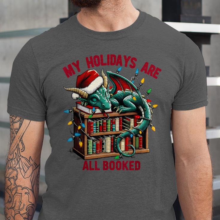 Christmas Dragon My Holidays Are All Booked Book Lovers Kids Unisex Jersey T-Shirt Christmas Dragon My Holidays Are All Booked Book Lovers Kids Unisex Jersey T-Shirt