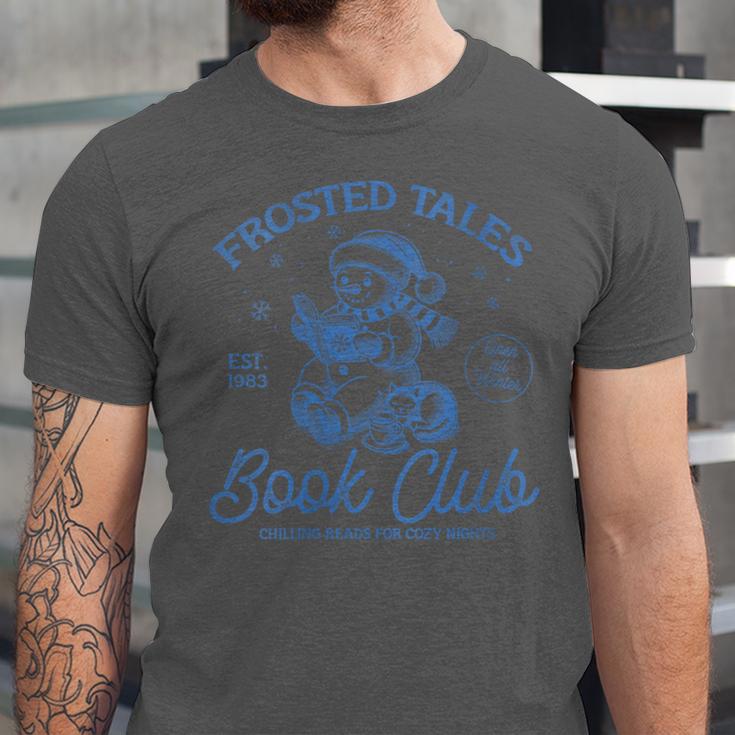 Christmas Snowman Frosted Tales Book Club Unisex Jersey T-Shirt