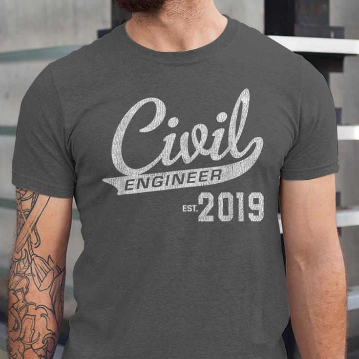 Civil Engineer Est 2019 Graduation Unisex Jersey T-Shirt