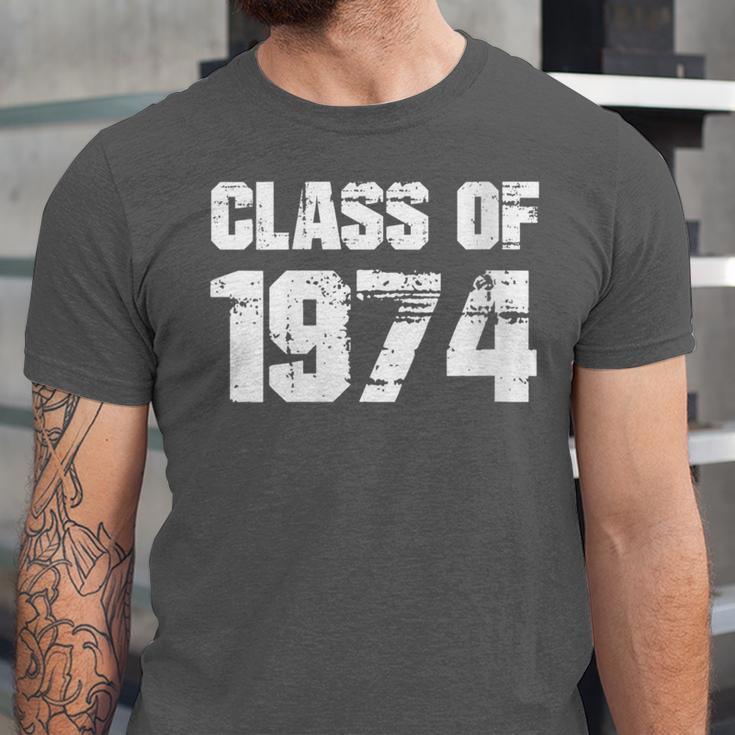 Class Of 1974 High School College Graduation Reunion Unisex Jersey T-Shirt