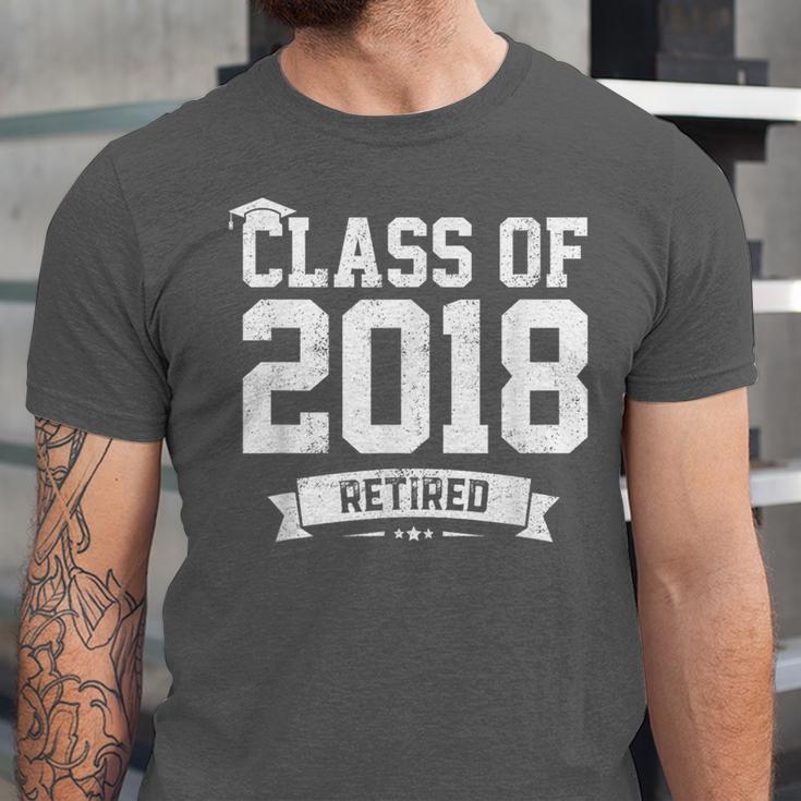Class Of 2018 Retired Graduation TShirt Fun Retirement Shirt Unisex Jersey T-Shirt