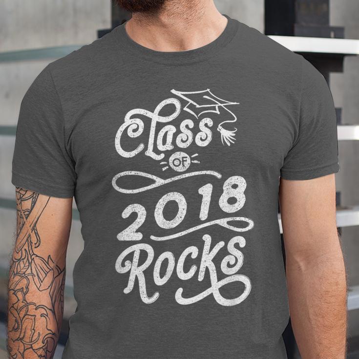 Class Of 2018 Rocks Seniors Graduation 2018 Unisex Jersey T-Shirt