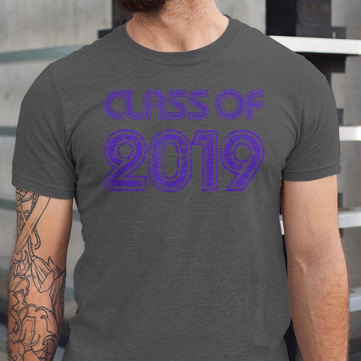Class Of 2019 High School Graduation Purple Senior Unisex Jersey T-Shirt