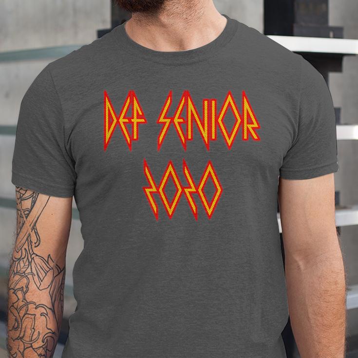 Class Of 2020 Senior 80s And 90s Rock Style Graduation Unisex Jersey T-Shirt