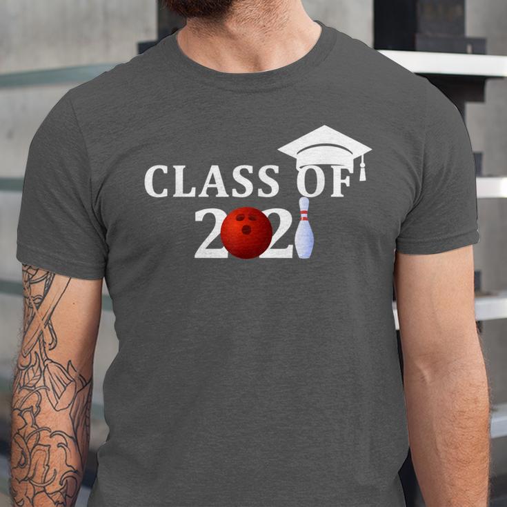 Class Of 2021 Graduation For Him Her Bowling Unisex Jersey T-Shirt