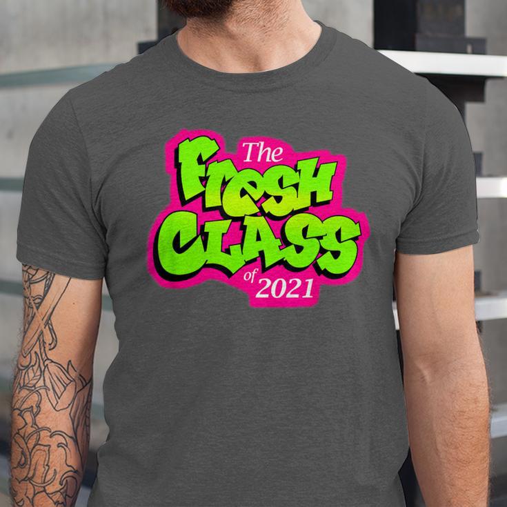 Class Of 2021 Senior Fresh 90's TV Style Grad For Graduation Unisex Jersey T-Shirt