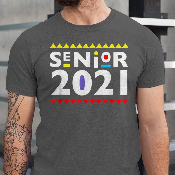 Class Of 2021 Senior Year 90's TV Style Graduation For Grad Unisex Jersey T-Shirt
