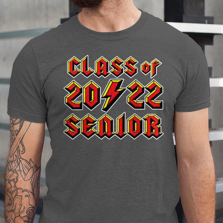 Class 2022 Senior 80s 90s Rock Retro Vintage Graduation Unisex Jersey T-Shirt